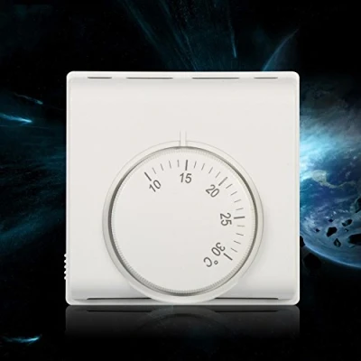 Afbeelding van Mechanische temperatuurregelaar Thermostaatschakelaar 6A Instelbare thermostaat Temperatuurregelaar, wit 220V 10 30C