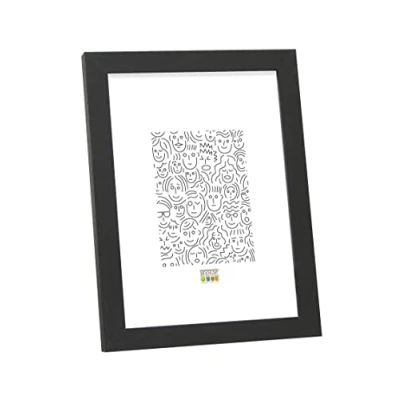 Afbeelding van Deknudt Frames S44CF2 10.0X15.0 fotolijst, hout/MDF, eenvoudige stijl, smal, 18 x 13,7 1,33 cm, zwart
