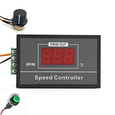 Afbeelding van PWM motortoerentalregelaar, DC 6 60V 12V 24V 36V 48V 30A instelbare potentiometer &amp; digitaal display motorregelaar
