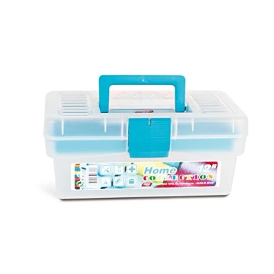 Afbeelding van Tayg 110597 Collection&quot; gereedschapskoffer Home 12&quot; / 290 x 170 127 mm/blauw transparant, roze