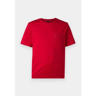 Afbeelding van Tommy Hilfiger Essential Solid Pocket TEE Tshirt basic, Heren, Maat: Small, Medium red
