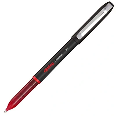 Afbeelding van rOtring Rollerball Pen Fine Point (0,7 mm) voor helder schrijven rode inkt 1 Count