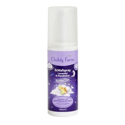 Afbeelding van Childs Farm SlumberTime Slaapspray, lavendel en maanmelk, 100 ml, slaapbevorderende geurspray voor beddengoed, ontspannend rustgevend kinderen vanaf 6 maanden ouder.