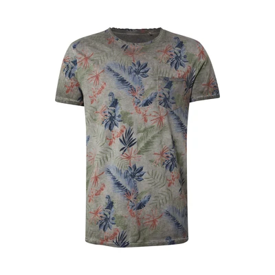 Afbeelding van Key Largo Santa Round Tshirt print, Heren, Maat: Large, Silver
