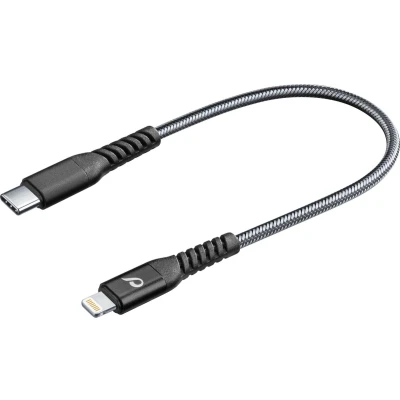 Afbeelding van Cellularline USB kabel 2.0 C stekker, Apple Lightning stekker 0.15 m Zwart TETRACABC2LMFI15CK