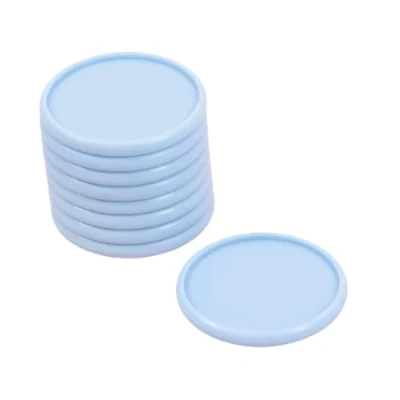 Afbeelding van Craftelier Kunststof schijfringen L voor het binden van planners, afsprakenplanners of albums, ideaal scrapbooking en andere knutselwerkzaamheden, 9 stuks met een diameter 45 mm, babyblauw