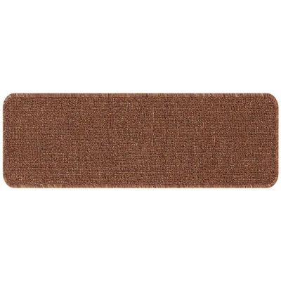 Afbeelding van vidaXL Trapmat Donkergeel Polyester 25 x 60 cm Traploop Rechthoekig