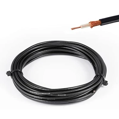 Afbeelding van Vecys RG174 RF Coaxiale Kabel Zwart 50ohm 16.4FT/5M