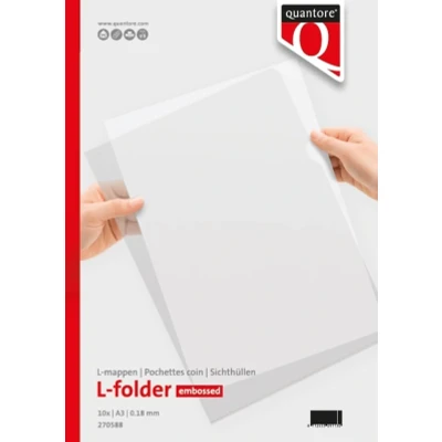 Afbeelding van Insteekmap L model Quantore A3 PP 0.18mm nerf transparant