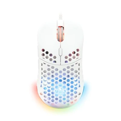 Afbeelding van Bedrade gamingmuis The G Lab KULT OXYGEN RGB 12800 DPI Wit