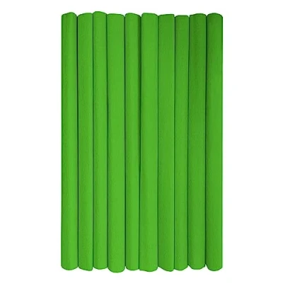 Afbeelding van Interdruk Crêpepapier rollen voor Kinderen DIY en Decoraties Pakket van 10 (50 cm x 200 cm, 28 g/m2) 22 lichtgroen