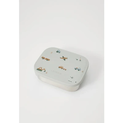 Afbeelding van Liewood rvs broodtrommel arthur vehicles dove blue mix