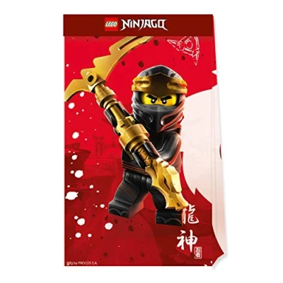 Afbeelding van Lego Ninjago Uitdeelzakjes papier 4 stuks