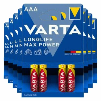 Afbeelding van 8x Varta Longlife Max Power Alkaline Batterijen AAA 4 stuks