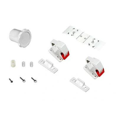 Afbeelding van Emuca 8929420 Onzichtbaar veiligheidsslot kinderbeveiliging voor kastdeuren en laden (2 sloten + 1 magneetsleutel)