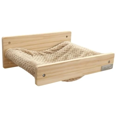Afbeelding van Kerbl Pet Wandhangmat Timber, 38x33,5x16cm, natuur/taupe