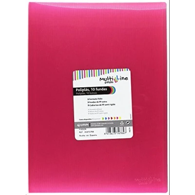 Afbeelding van Grafoplas mappen, foolscap, omslag PP, Multiline 10 roze