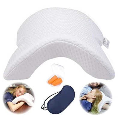 Afbeelding van ALEVMOOM Paar Kussen Knuffel Hals Cervicale Memory Foam Slow Rebound Druk Gebogen voor Zijslaper Terug Lumbale Ondersteuning Kantoor Rest
