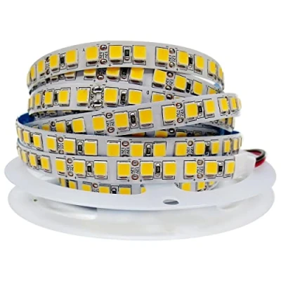 Afbeelding van Tesfish Ledstrip 12V, 5M warm wit 3000K led lichtstrip SMD 5054 IP20 120 LEDs/M, Totaal 600 LEDs Super Helder strip lights voor Thuis, Plank, Keuken Decoratie