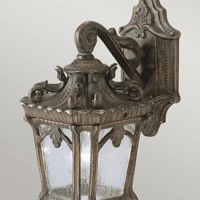 Afbeelding van KICHLER Buitenwandlamp Tournai in antiek ontwerp