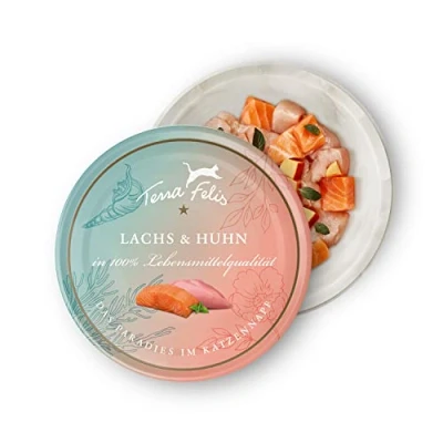Afbeelding van 24 x 80 g Terra Felis zalm kattenvoer nat