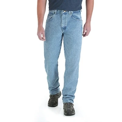 Afbeelding van Wrangler Heren Relaxed Fit Jean robuuste Wear Jeans ر را رار د, Vintage Indigo Denim, 34W / 30L