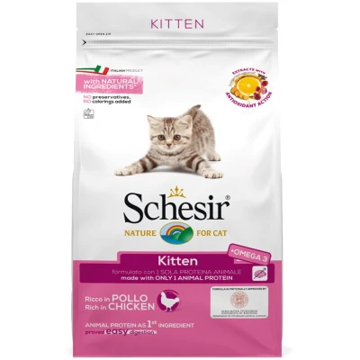 Afbeelding van 8x Schesir Kattenvoer Dry Kitten 400 gr