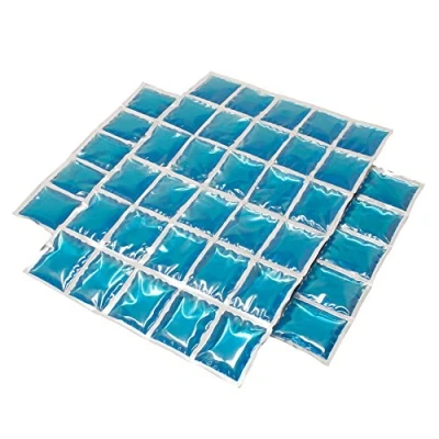 Afbeelding van ToCi 4 x koelmat, koelaccu met 30 koelcellen, ijspakkers, koelcompressen, koelaccu&#039;s, flexibele koelelementen, 38 25 cm, koelpack koelgel