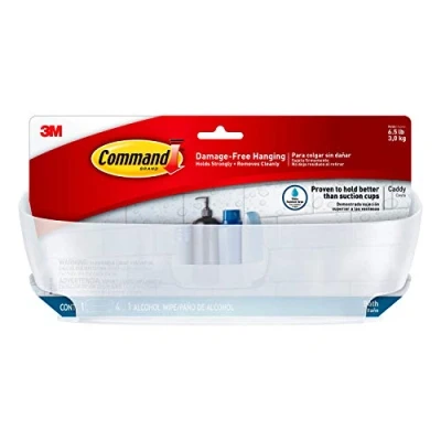 Afbeelding van Command BATH11 ES Douchecaddy met waterbestendige strips Frosted