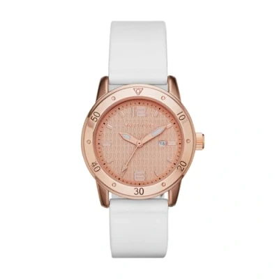 Afbeelding van Skechers Horloge voor dames, Quartz uurwerk met siliconen, polyurethaan, lederen of roestvrij stalen band,Roze goudtint en wit,36MM