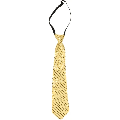 Afbeelding van Boland Stropdas Spangles Goud Volwassenen Unisex Glitter and Glamour