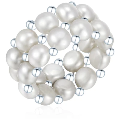 Afbeelding van Valero Pearls Parel Ring Gekweekte zoetwaterparels in Grijs