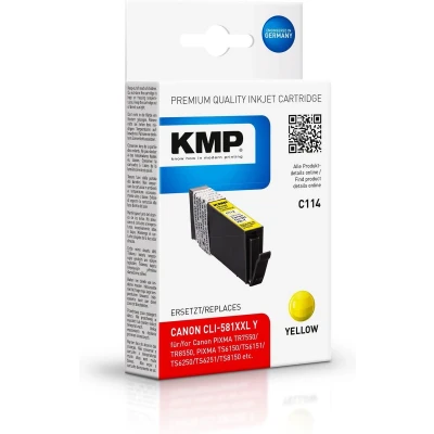Afbeelding van KMP Inktcartridge vervangt Canon CLI 581Y XXL Compatibel Geel C114 1578,0209