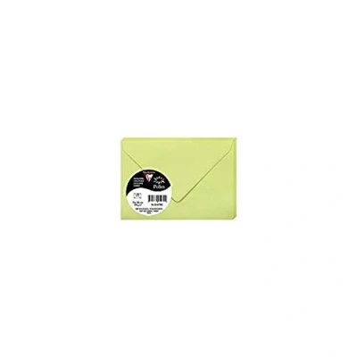 Afbeelding van Clairefontaine Ref 55470C Stuifmeel Enveloppen (Pack van 20) 75 x 100mm formaat, 120gsm papier, gegomde afdichting, inkjet &amp; laser printer compatibel, zuurvrij blad knop groen