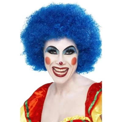 Afbeelding van Smiffys Crazy Clown Pruik Blauw