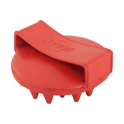 Afbeelding van Premiere Ros/Massageborstel Rubber Rond Grof Rood One Size