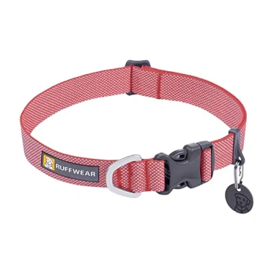 Afbeelding van RUFFWEAR Hi &amp; Light hondenhalsband, ultra sterk en lichtgewicht, sterke tubelok singels, aluminium riem bevestigingsring zij release gesp, stijlvolle nekslijtage accessoire, zalmroze (extra klein,