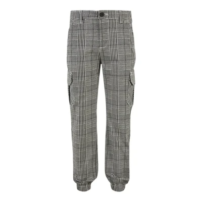 Afbeelding van Urban Classics Glencheck JOG Cargobroek voor kinderen, Maat: 134/140, Black white