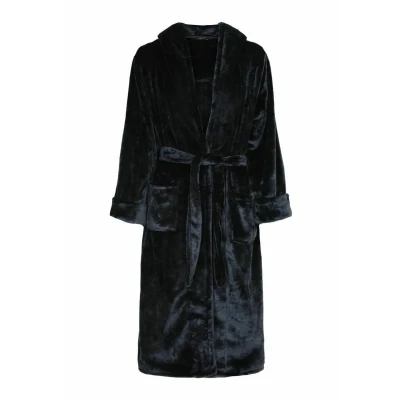 Afbeelding van Decoy Long Terry Robe With Hood Zwart polyester Small Dames