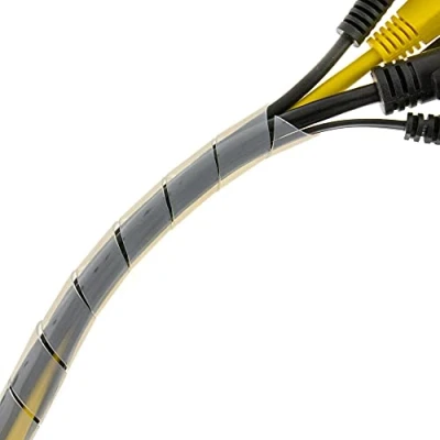 Afbeelding van SeKi Spiraalband 1,5 10 mm 5 meter transparant, flexibele kabelslang, spiraalslang, kabelbescherming, voor het bundelen van kabels