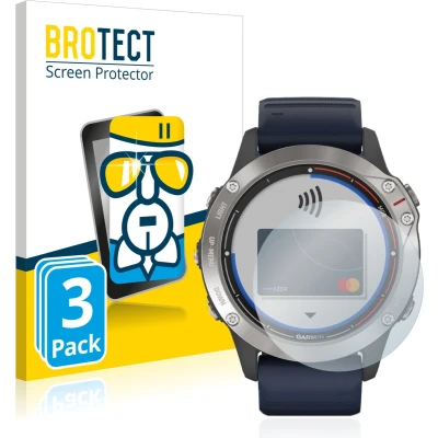 Afbeelding van BROTECT Glas Screen Protector voor Garmin quatix 6 (3 Stuks) Schermbeschermer [9H Hardheid, Beschermglas Folie niet Gehard Glas]