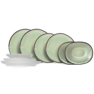 Afbeelding van Cosy &amp; Trendy Serviesset Fez Groen 12 Delig