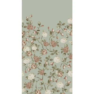 Afbeelding van Esta Home Vintage Flowers Groen 159213 (*Gratis Lijm Actie)