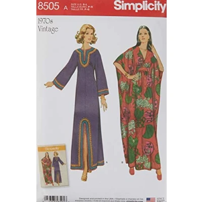 Afbeelding van Simplicity Misses Vintage kaftans naaipatroon, papier, wit, 22 x 15 1 cm