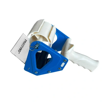 Afbeelding van Tapedispenser Voor 10cm Brede Tape Blauw Geel Grijs (1 Stuk)