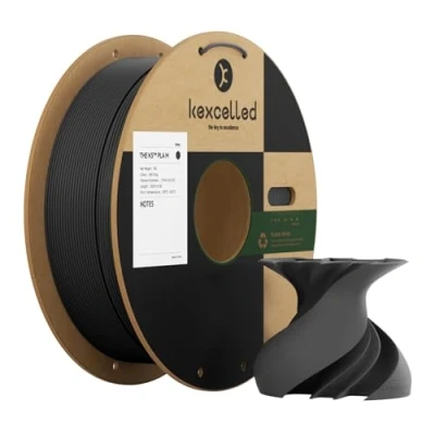 Afbeelding van kexcelled Mat PLA Filament 1,75mm +/ 0,03mm, Glansvrije kleur, Matte Textuur, 3D Printing Filament, 1kg Spoel (2,2lbs), Geschikt voor de Meeste FDM Printers, Verbeterde Tidy Wrap, Rookgrijs