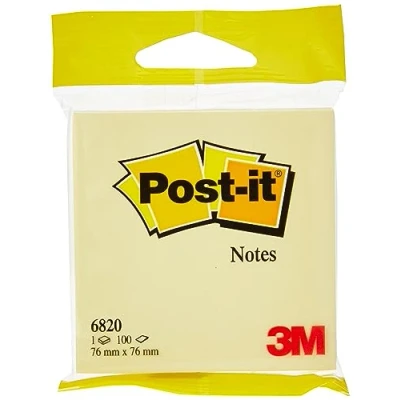 Afbeelding van Post it Notes, 100 Vel, Ft 76 X Mm, Geel, Op Blister Memoblok
