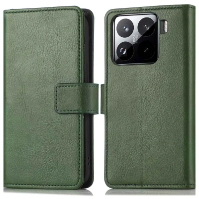 Afbeelding van Xiaomi 15 Hoesje Kunstleder imoshion Bookcase Groen Telefoonhoesje