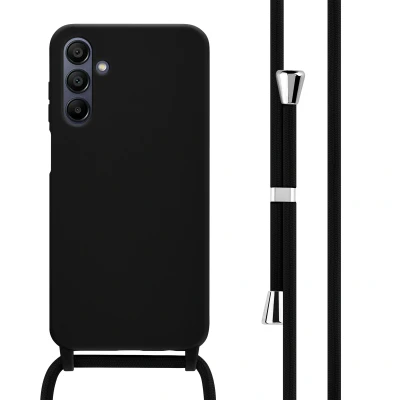 Afbeelding van Samsung Galaxy A15 (5G) Hoesje Siliconen en TPU (zacht) iMoshion Softcase/Koordhoesje/Backcover Zwart Telefoonhoesje