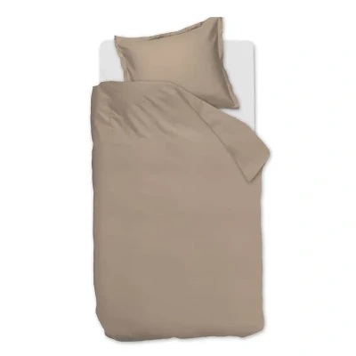 Afbeelding van Dekbedovertrek Ambiante Satin Uni Taupe Satijn 140 x 200 / 220 cm 1 Persoons